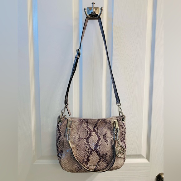 Michael Kors leather snakeskin print handbag - Picture 3 of 11